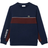 Lacoste Kid's Colour-Block Fleece Sweatshirt - Navy Blue/Bordeaux