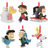 Hallmark The Peanuts Gang Brown/Multicolor Christmas Tree Ornament 9.5cm 6pcs