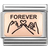 Nomination Composable Classic Link Forever Hands Charm - Silver/Rose Gold/Black