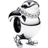 Pandora Skiing Penguin Charm - Silver/Black/Transparent