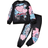 Shein 2 piece set for tween girls consisting of sweatshirt with heart graffiti print and black sweatpants