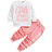 Shein Young Girl Letter Printed Crew Neck Sweatshirt And Pants Set