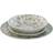 Home ESPRIT Vit Grön Porslin Blommig 27 x 27 x 2 cm 18 Delar Servis 18st