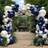 Shein 137pcs Navy Blue Silver Latex Balloons
