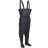 vidaXL Black 38 Chest Waders with Boots and Belt