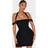 PrettyLittleThing Shape Halter Neck Mini Dress - Black