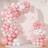Shein Pink White Bowknot Balloon Arch Decoration Set 145pcs