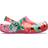 Crocs Kid's Classic Woodcut Floral Clog - Dragon Fruit