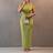 Shein Elegant Sexy Green Textured Striped Dress - Green