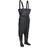 vidaXL Black 42 Chest Waders with Boots and Belt