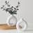 Shein White Ceramic Look Flower 1pc Vase 14.5cm