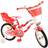 Volare Lovely 16 Inch Red/White Barncykel