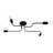 Sollux Vector Black Ceiling Flush Light 58cm
