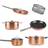 Vargen & Thor Mjölner XL Grytset 6 Svart/Mässing Set med lock 6 delar