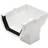 FloPlast White Square Gutter Stop End Outlet 114mm