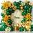 Shein Green Gold Balloon Garland Arch Kit 137pcs