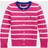 Ralph Lauren Girl's Striped Cable Cotton Cardigan - Belmont Pink Multi