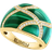 Effy Ring - Gold/Malachite/Diamonds