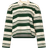 Noella Lynlee Stripe Cropped Polo Shirt - Green/Off White