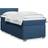 vidaXL Box Spring with Mattress Blue 100x200 cm Continental Bed