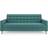 Dunelm Harlow Teal Sofa 204cm 3 Seater