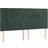 vidaXL Sengegavle 4 Stk 90 x 5 x 78/88 cm Fløjl Mørkegrøn 4 Stk Sengegavl