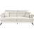 Beliani Modern White Sofa 214cm 3 Seater