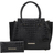 MKF Collection Viridiana Croc Tote Bag & Set - Croco Black