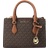 Michael Kors Sheila Small Faux Saffiano Leather Satchel - Brown