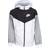 Nike Big Kid's Sportswear Windrunner Loose Hooded Jacket - White/Black/Wolf Grey/White (850443-102)