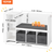 VEVOR Kids Reading Nook Bench 6-Cubby Storage Bookshelf with Seat Cushion White