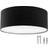 tectake Circum Textile Lampshade in Linen Look Ceiling Flush Light