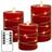Flame Effect Red LED-lys 15cm 3stk