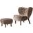 &Tradition Little Petra VB1 Brown/Walnut Lænestol 75cm 2stk