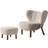 &Tradition Little Petra VB1 Beige/Walnut Fåtölj 75cm 2st