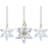 Swarovski Annual Edition 3D Set 2024 White/Gold Julgranspynt 4.4cm 3st