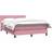 vidaXL Ramsäng Med Madrass Rosa 140x210 cm Sammet Sängpaket