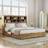 Borough Wharf Tall Storage Bookcase Headboard And Charging Station Brown