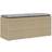 vidaXL Med Hynde 110 x 40 x 44 cm Polyrattan Beige Havebænk
