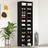 vidaXL Cabinet Black Oak 54 x 34 x 183 cm Shoe Rack