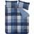 Smart Living Block Check Reversible Duvet Cover Blue (200x200cm)