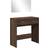 vidaXL 80x39x80cm Brown Oak Sminkbord 39x80cm 2st