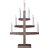 Star Trading Stairs Brown Candle Bridge 34cm