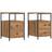 vidaXL 857261 Artisan Oak Sängbord 35.5x34cm 2st