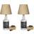 LEDs Com Flako Natural/Beige/Black Bordslampa 8.7cm