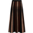Diane Von Furstenberg Tribeca Pleated Striped Midi Skirt - Knitsun Pleats Camel