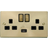 SE Home Twin Double Switched Plug Socket 2-way