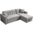 Luxury Life Madrid Grey Sofa 213cm 3 Seater