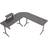 Game table Corner with carbon fiber structure - Black, 1500x600x730mm