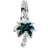 Pandora Opalescent Palm Tree Dangle Charm - Silver/Multicolour